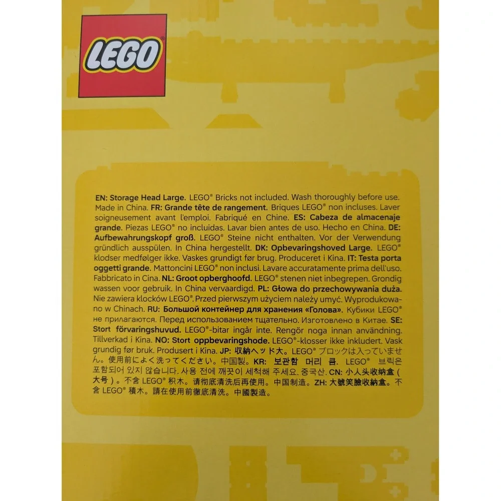 LEGO Storage Head Stackable Large Skeleton Halloween White Skull 4032 New